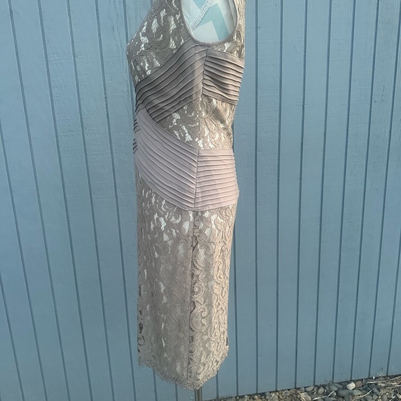 Tadashi Shoji Gold Sheath Halter Midi Dress - Picture 6 of 11